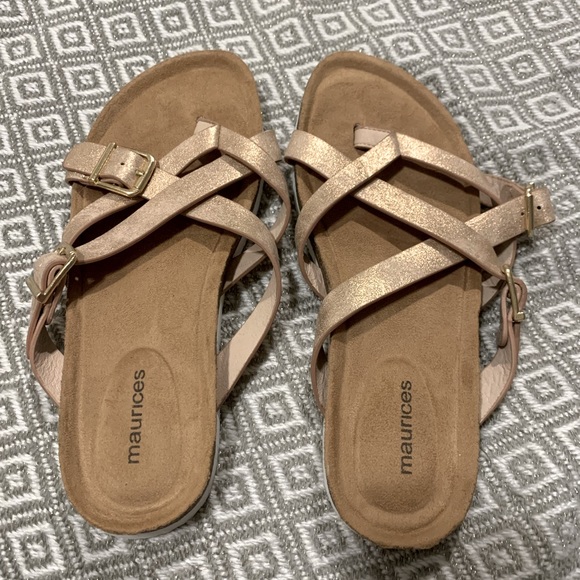 Maurices Rose Gold Cork Sandals - Picture 2 of 7